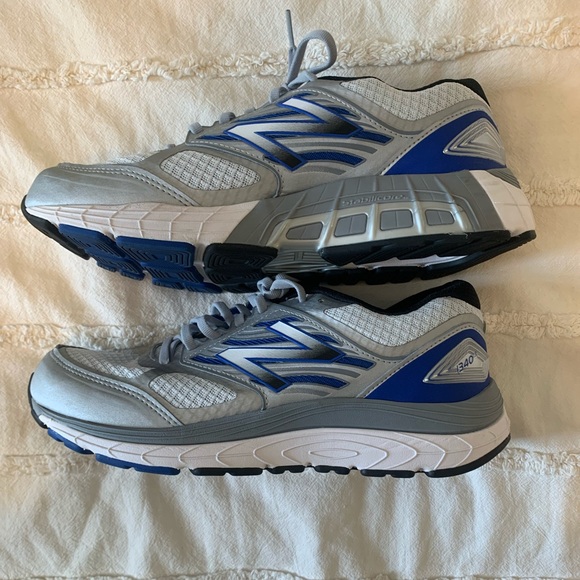 New Balance Men's Gray and Blue Running Shoes Size 9 - Picture 2 of 5